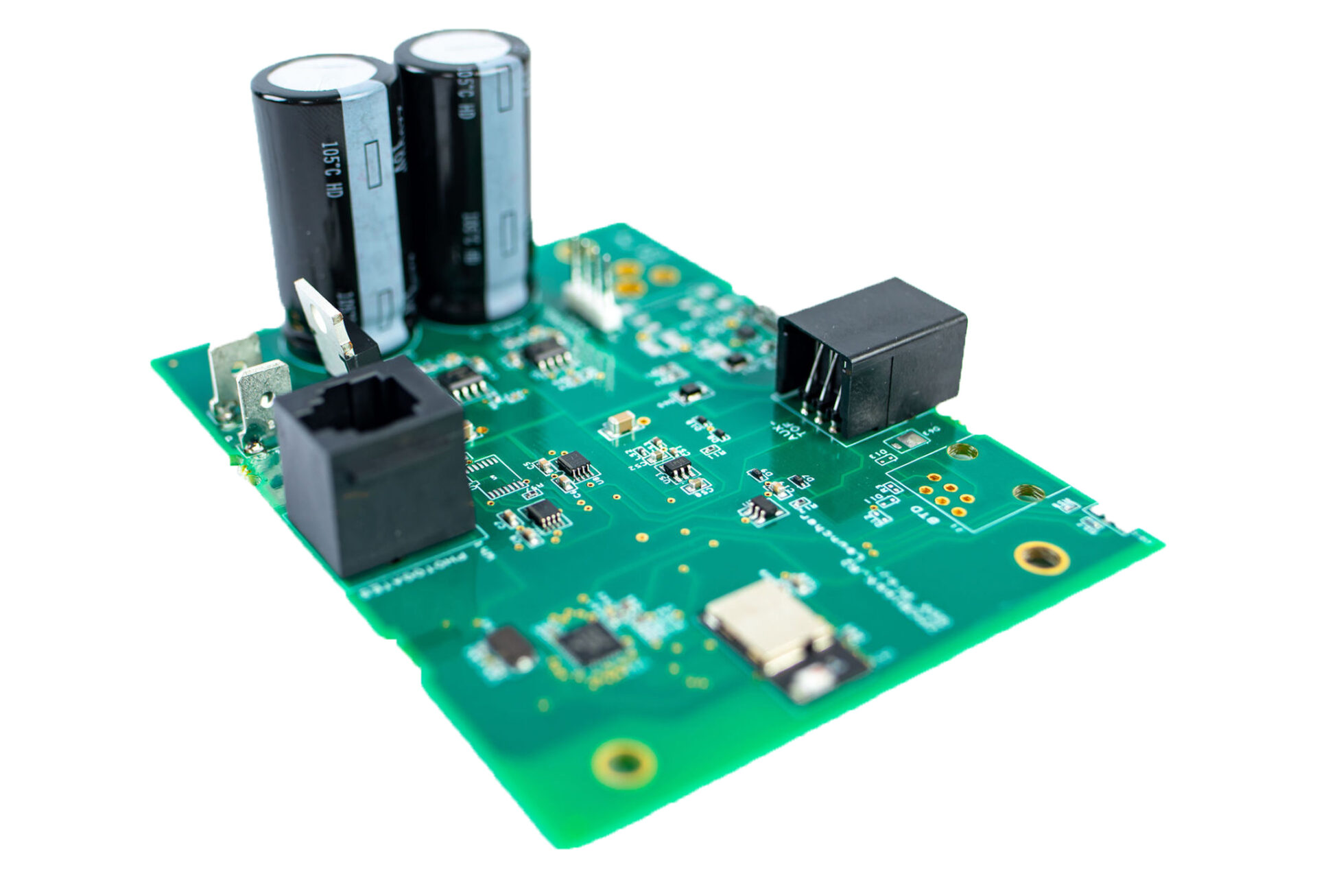 close up of PCB board