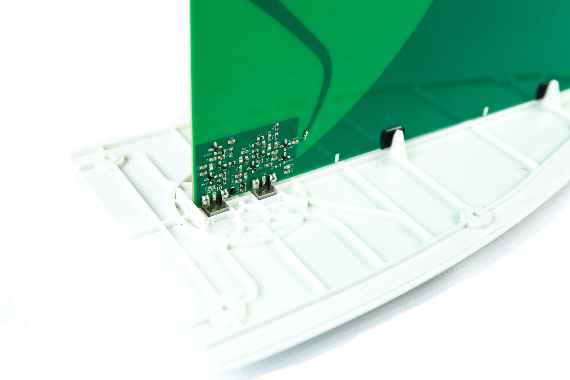 closeup of pcb board