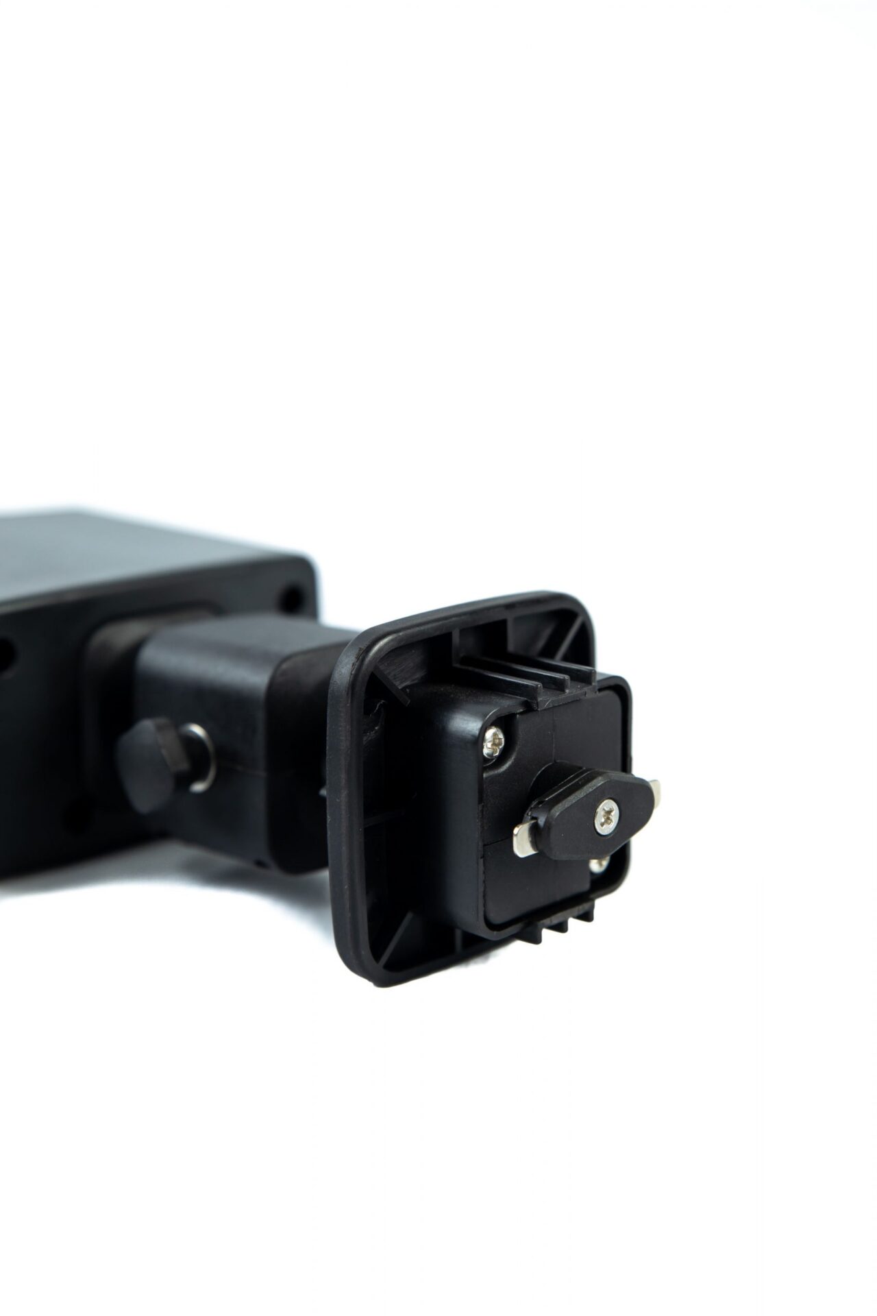 black plastic mounting device